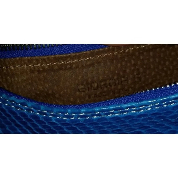 GIORGIA R Royal Blue Gen Python Snakeskin Purse - Picture 7 of 10